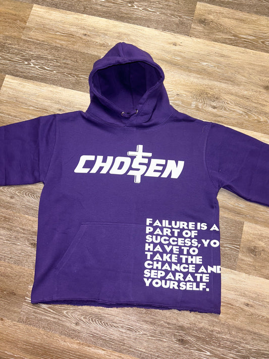 Chosen cross hoodie “purple”